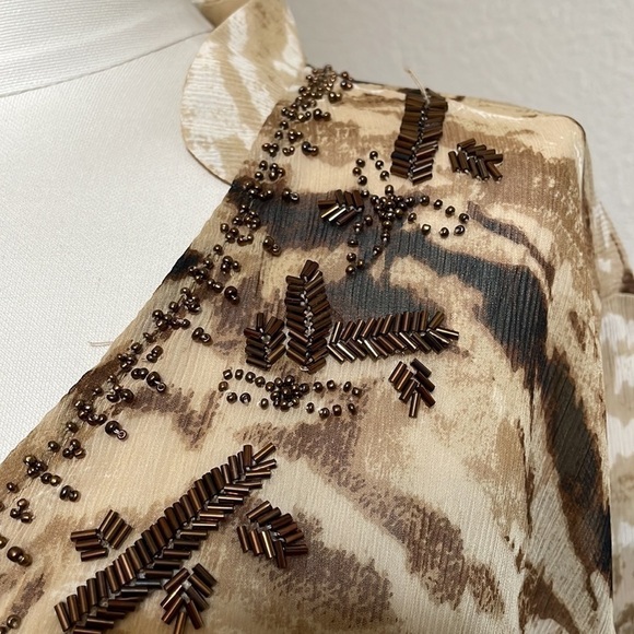 Lane Bryant semi sheer animal print blouse - Picture 4 of 11